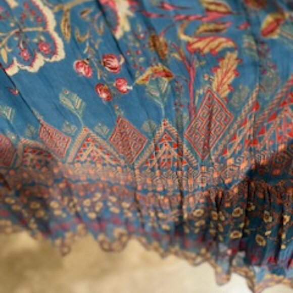 Soft Surroundings Blue Boho Maxi Dress M - Picture 6 of 7